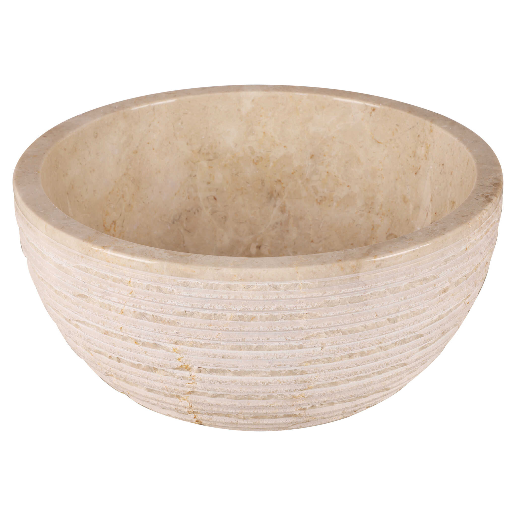 Rene Houtman Luxe Waskom Beige Marmer | Rond | Ø38 x 15 cm