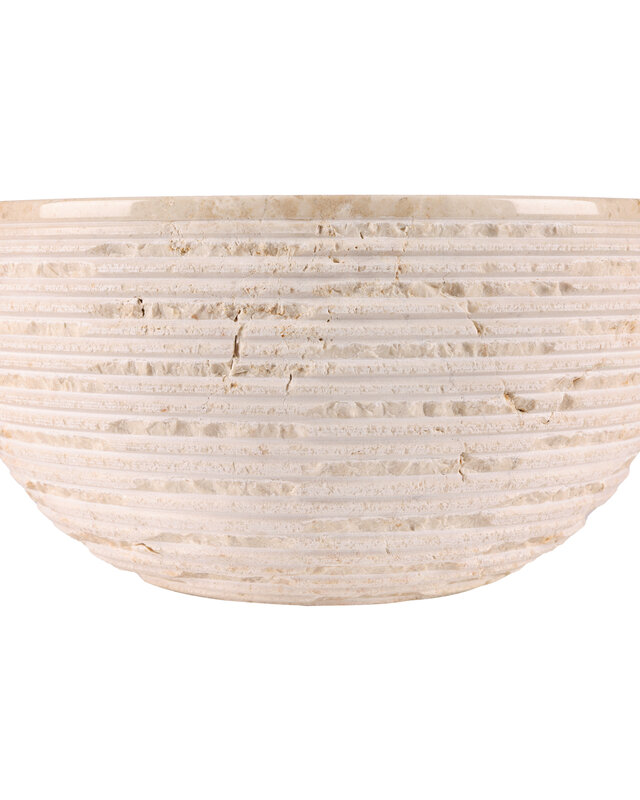 Rene Houtman Luxe Waskom Beige Marmer | Rond | Ø38 x 15 cm