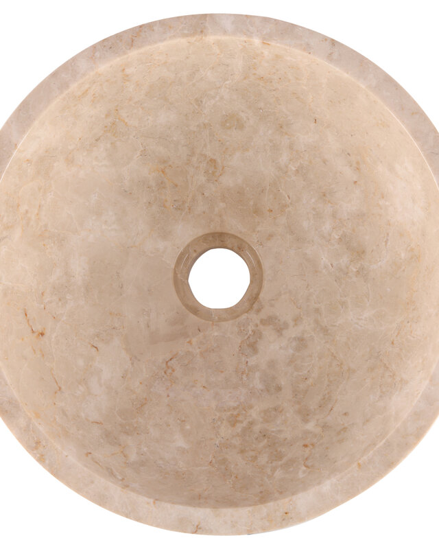 Rene Houtman Luxe Waskom Beige Marmer | Rond | Ø38 x 15 cm