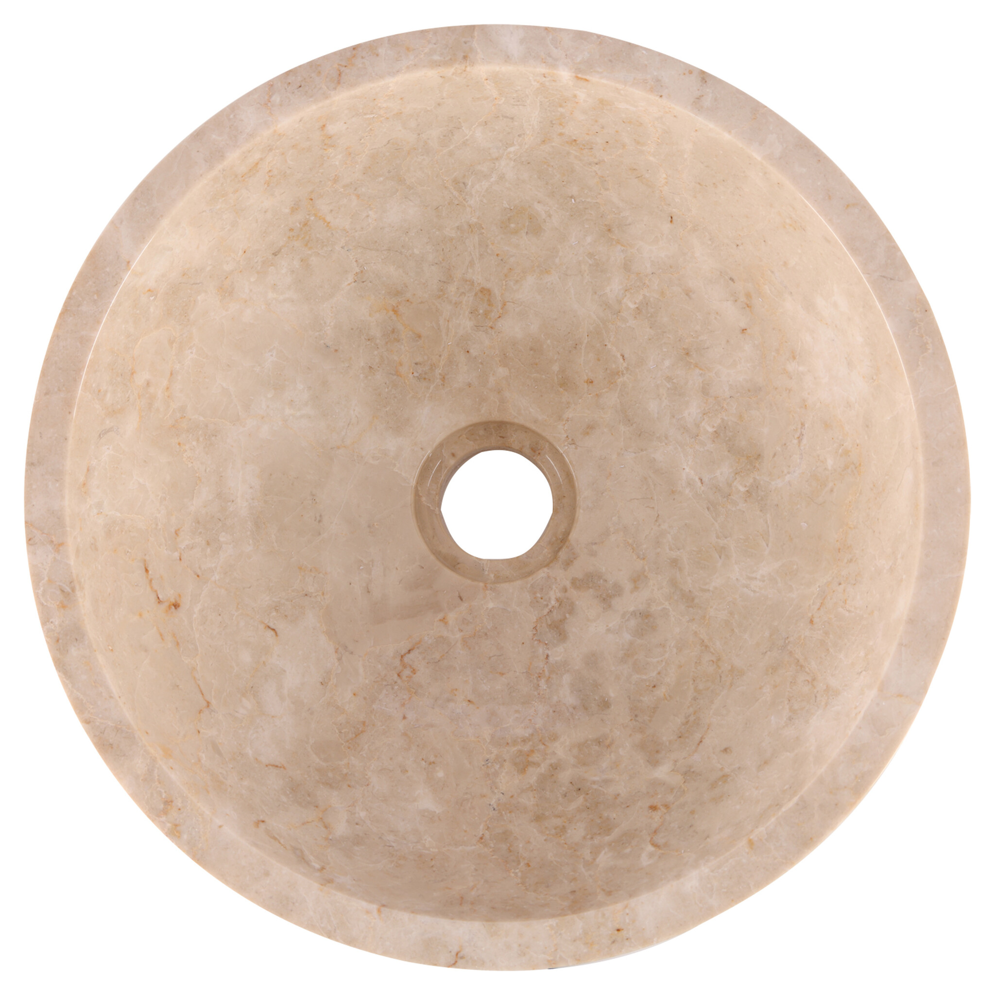 Rene Houtman Luxe Waskom Beige Marmer | Rond | Ø38 x 15 cm
