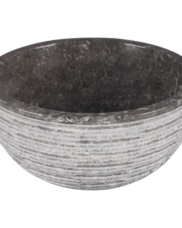 Rene Houtman Luxe Waskom Grijs Marmer | Rond | Ø38 x 15 cm