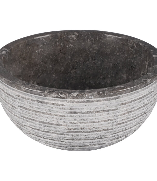 Rene Houtman Luxe Waskom Grijs Marmer | Rond |  Ø38 x 15 cm