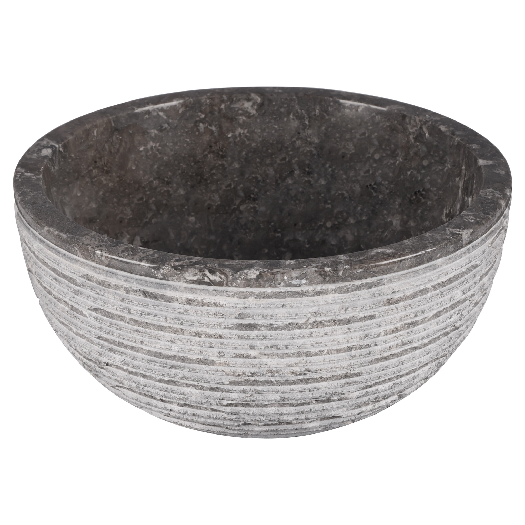 Rene Houtman Luxe Waskom Grijs Marmer | Rond | Ø38 x 15 cm
