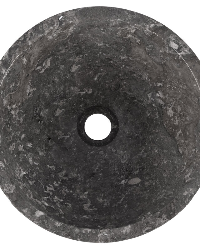 Rene Houtman Luxe Waskom Grijs Marmer | Rond | Ø38 x 15 cm