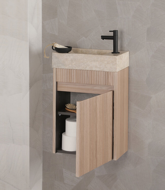 Differnz Fontein Hura Marmer Crème | B40 x D22 x H9 cm