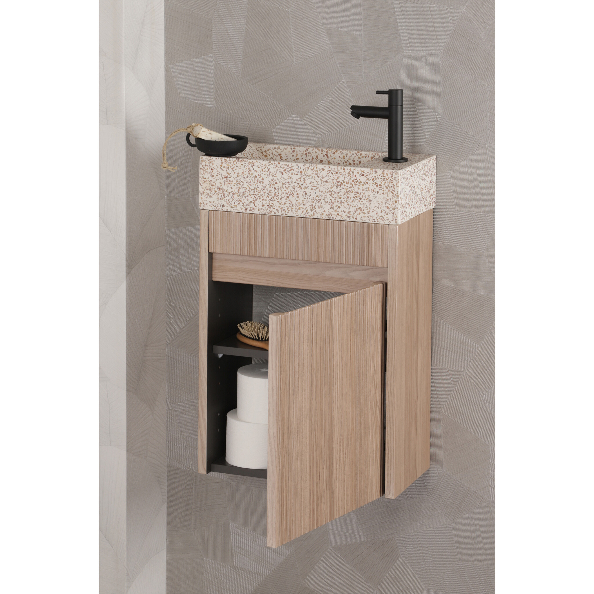 Differnz Fontein Hura Beige | B40 x D22 x H9 cm