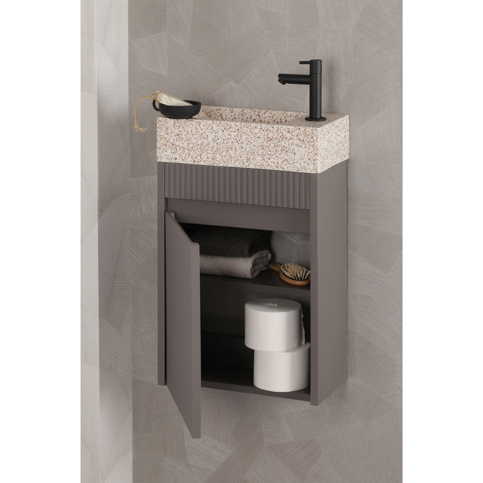 Differnz Fontein Hura Beige | B40 x D22 x H9 cm