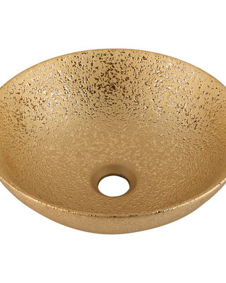 Differnz Waskom Bright Goud Keramiek | Ø36 x H14 cm