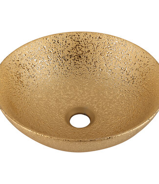 Differnz Waskom Bright Goud Keramiek | Ø36 x H14 cm
