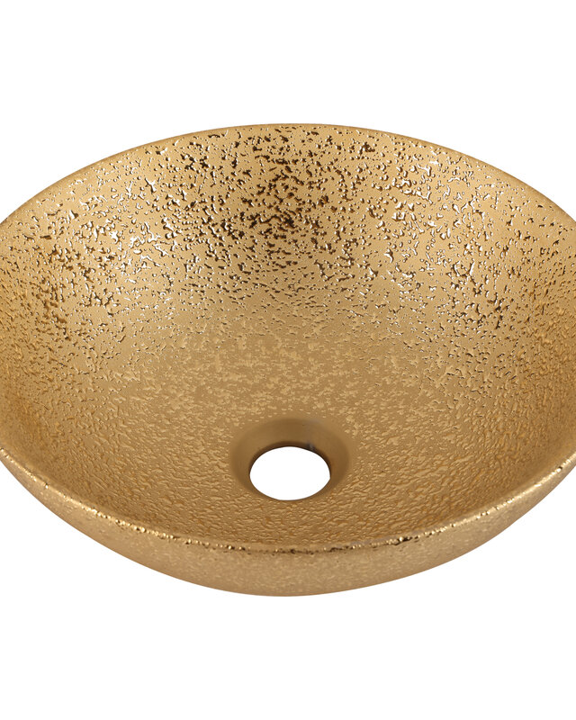 Differnz Waskom Bright Goud Keramiek | Ø36 x H14 cm