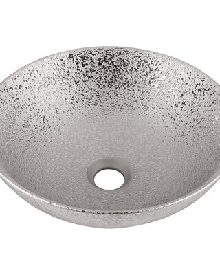 Differnz Waskom Bright Zilver Keramiek | Ø36 x H14 cm