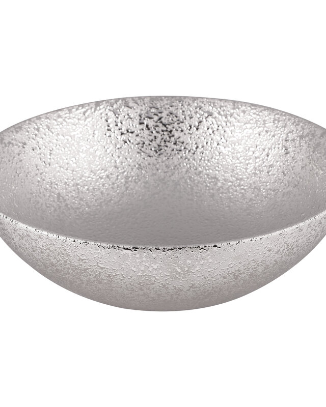 Differnz Waskom Bright Zilver Keramiek | Ø36 x H14 cm