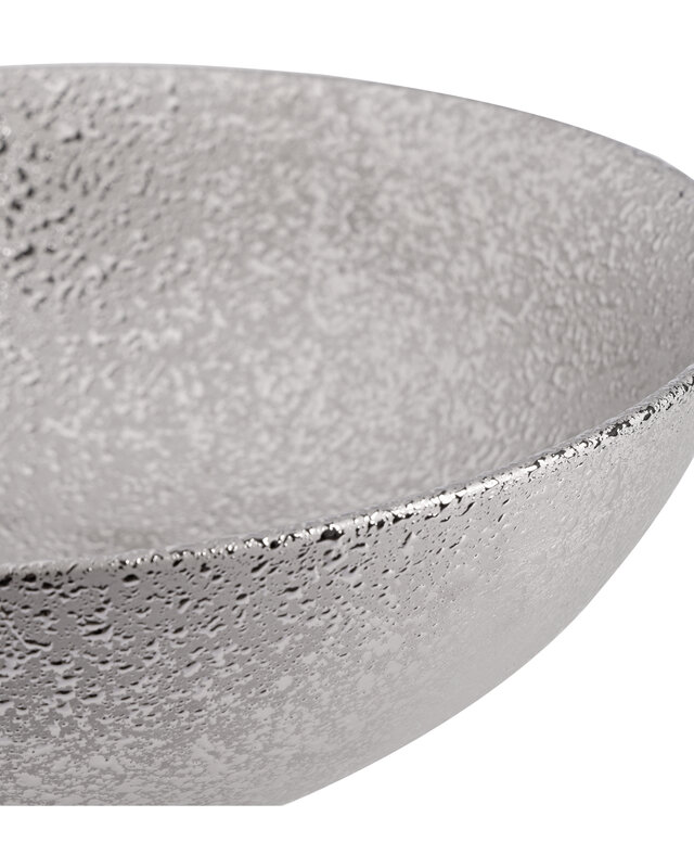 Differnz Waskom Bright Zilver Keramiek | Ø36 x H14 cm
