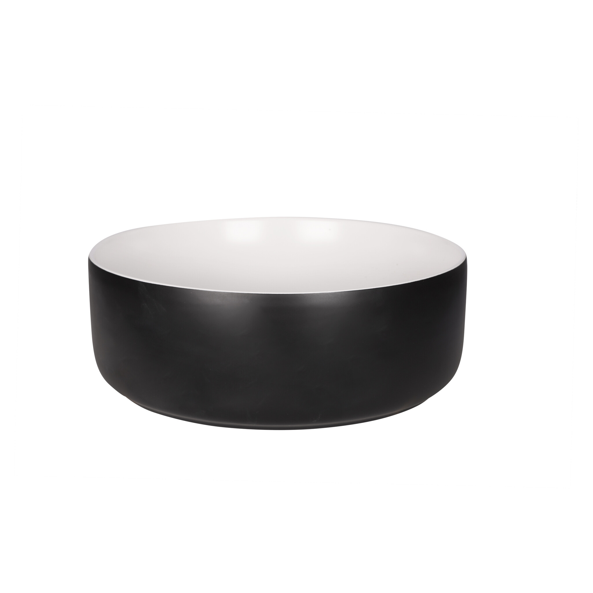 Differnz Waskom Mira Keramiek | Zwart/Wit | Ø36xH12 cm
