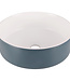 Differnz Waskom Mira Keramiek | Blauw/Wit | Ø36xH12 cm