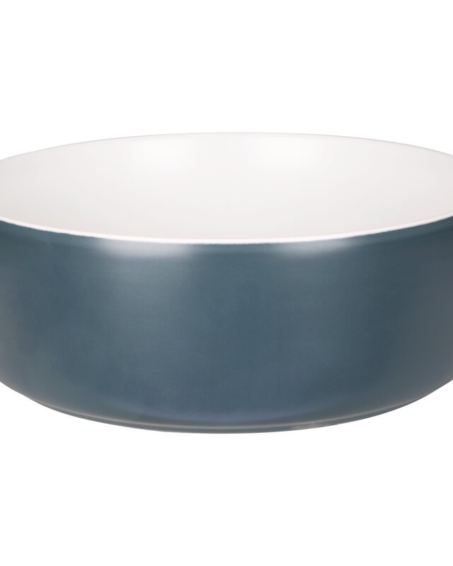 Differnz Waskom Mira Keramiek | Blauw/Wit | Ø36xH12 cm