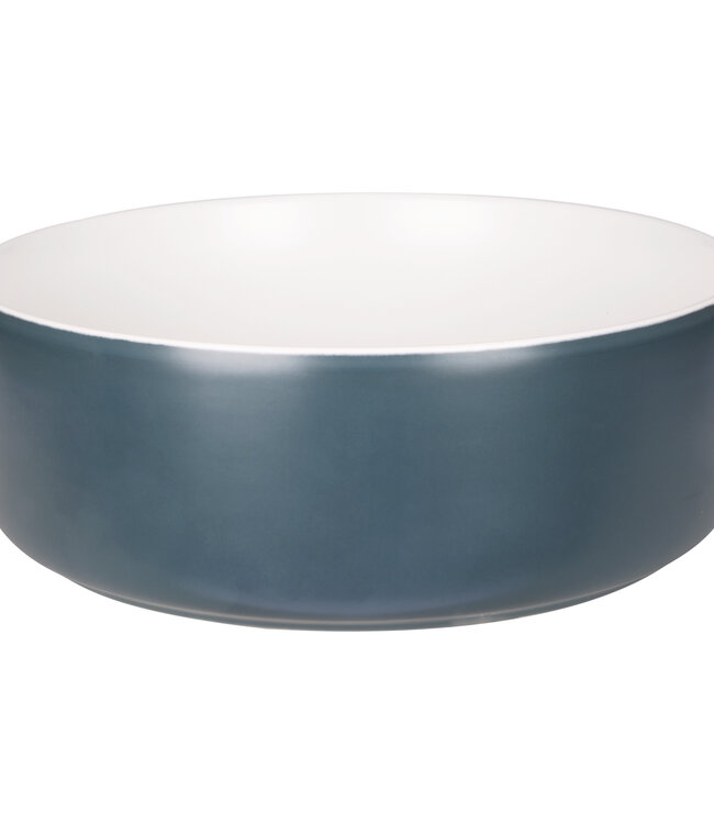 Differnz Waskom Mira Keramiek | Blauw/Wit | Ø36xH12 cm