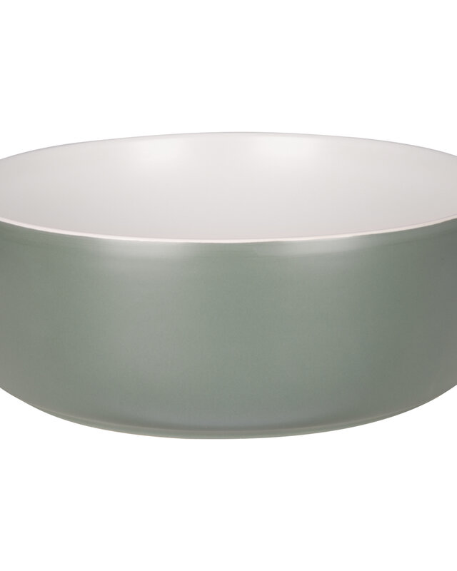 Differnz Waskom Mira Keramiek | Groen/Wit | Ø36xH12 cm