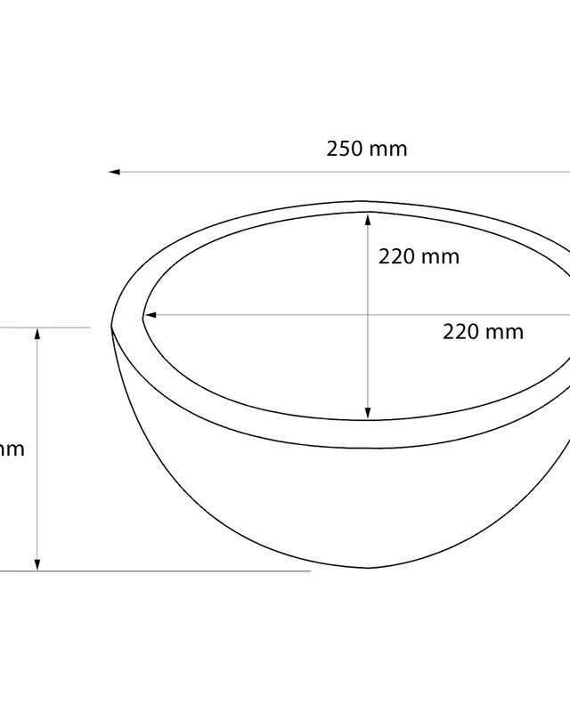 Differnz Waskom River Keramiek | Mat Zwart | Ø25xH11,5 cm