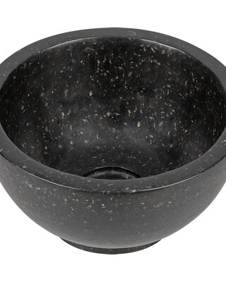 Differnz Waskom River Terrazzo | Zwart | Ø25 x H12 cm