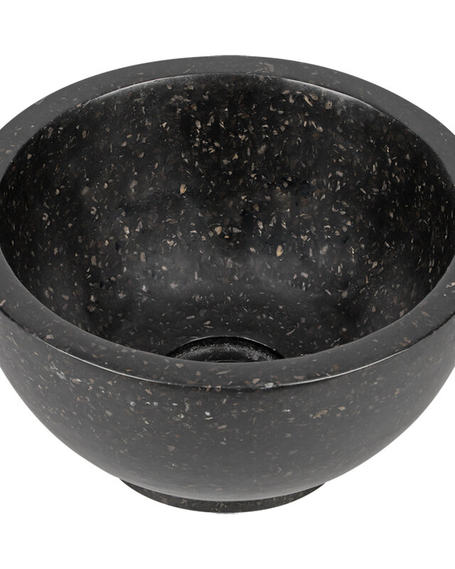 Differnz Waskom River Terrazzo | Zwart | Ø25 x H12 cm