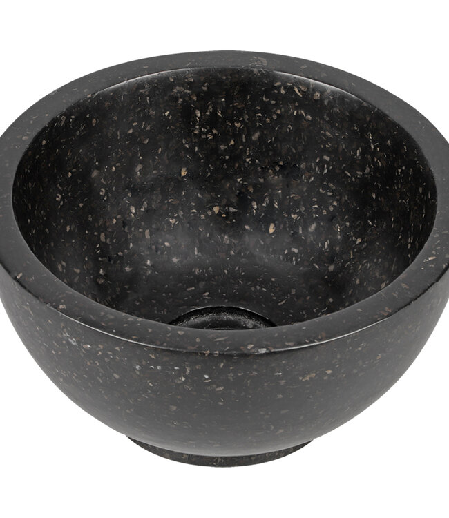 Differnz Waskom River Terrazzo | Zwart | Ø25 x H12 cm