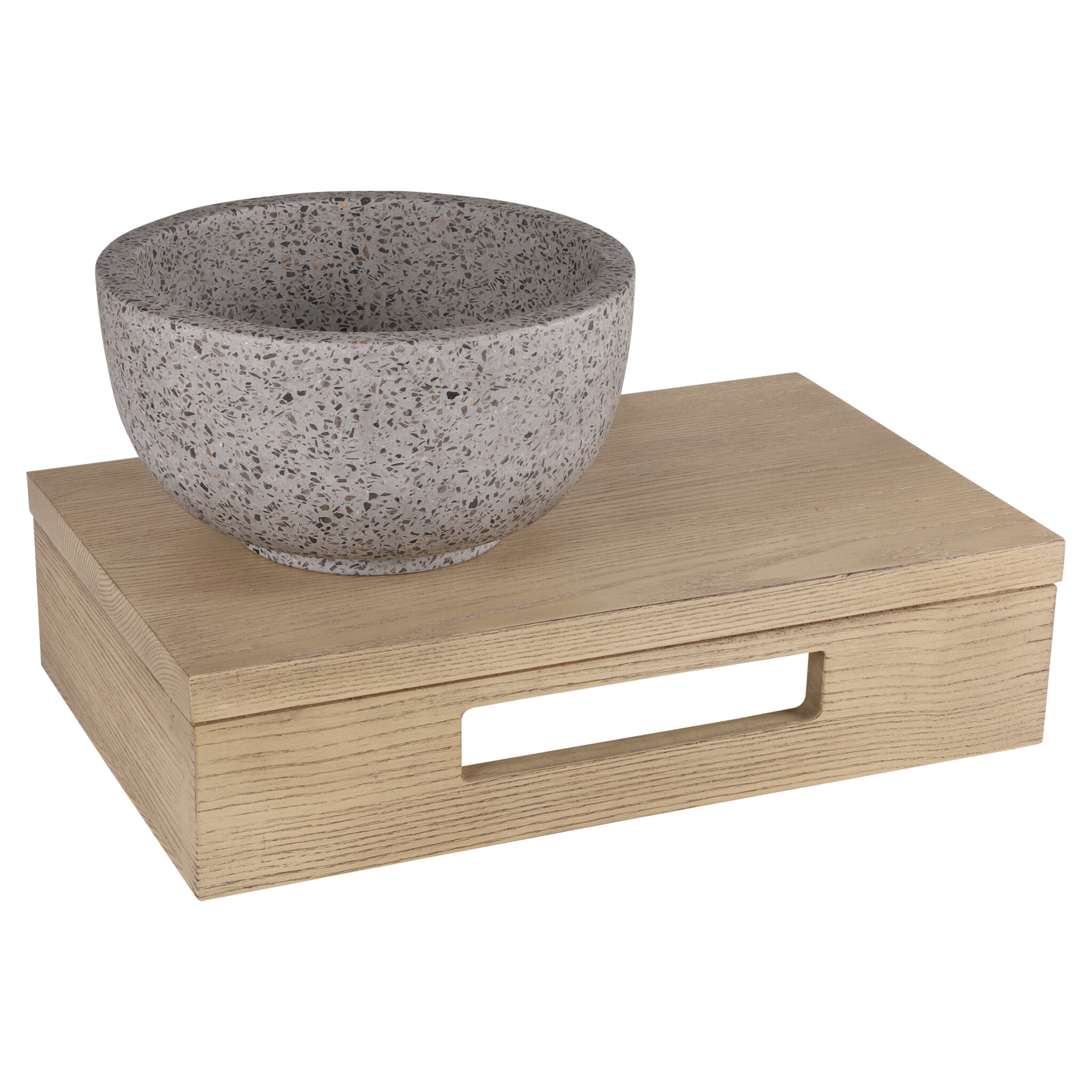 Differnz Waskom River Terrazzo | Grijs/Grof | Ø23xH12 cm