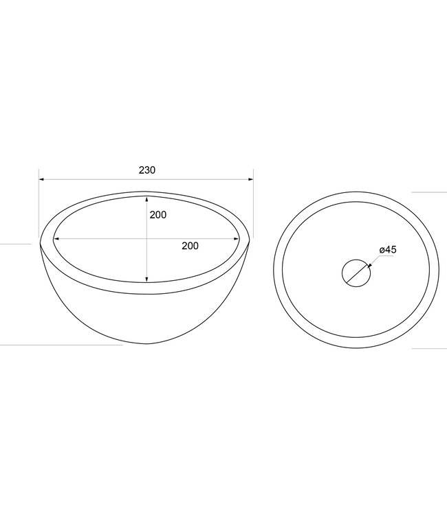 Differnz Waskom River Terrazzo | Grijs/Grof | Ø23xH12 cm