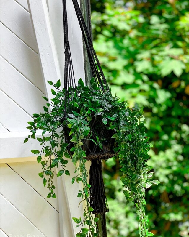 Bazar Bizar De Macramé Plantenhanger - Zwart - M_40