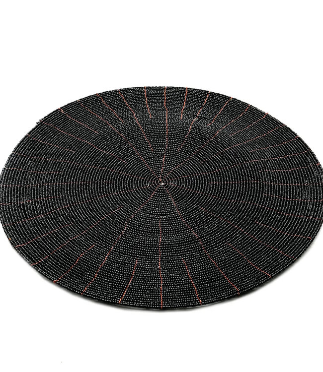 Bazar Bizar De Beaded Placemat - Zwart