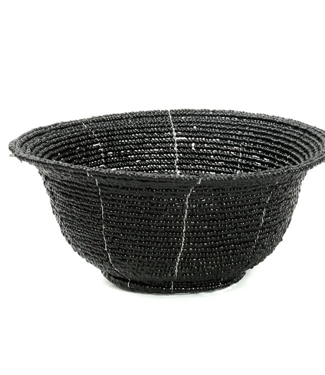 Bazar Bizar De Beaded Kom Laag - Zwart - S