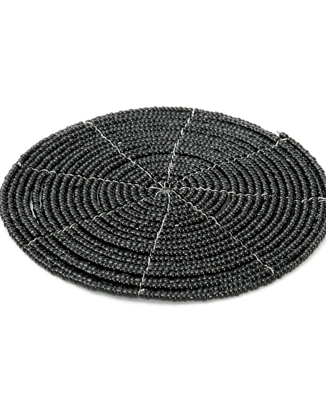 Bazar Bizar De Beaded Onderzetter - Zwart