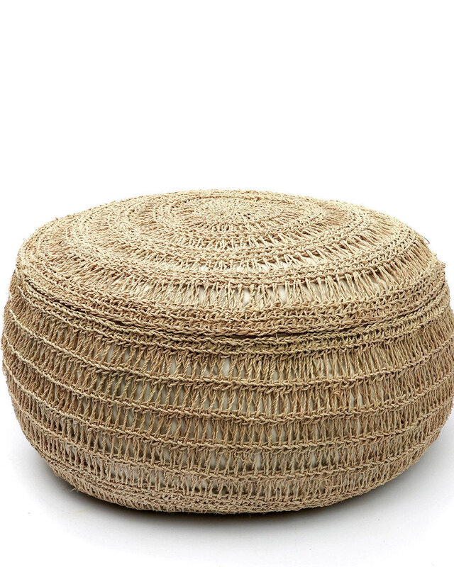 Bazar Bizar De Zeegras Poef - Natuurlijk - M