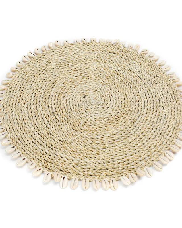 Bazar Bizar De Seagrass Shell Placemat - Naturel