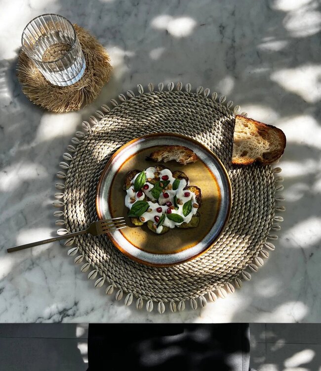 Bazar Bizar De Seagrass Shell Placemat - Naturel