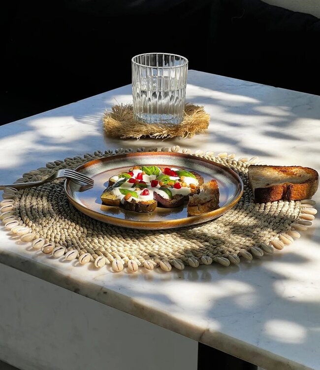 Bazar Bizar De Seagrass Shell Placemat - Naturel