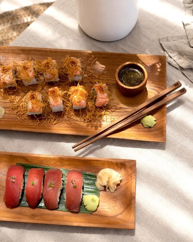 Bazar Bizar De Teak Root Sushi Bord - L
