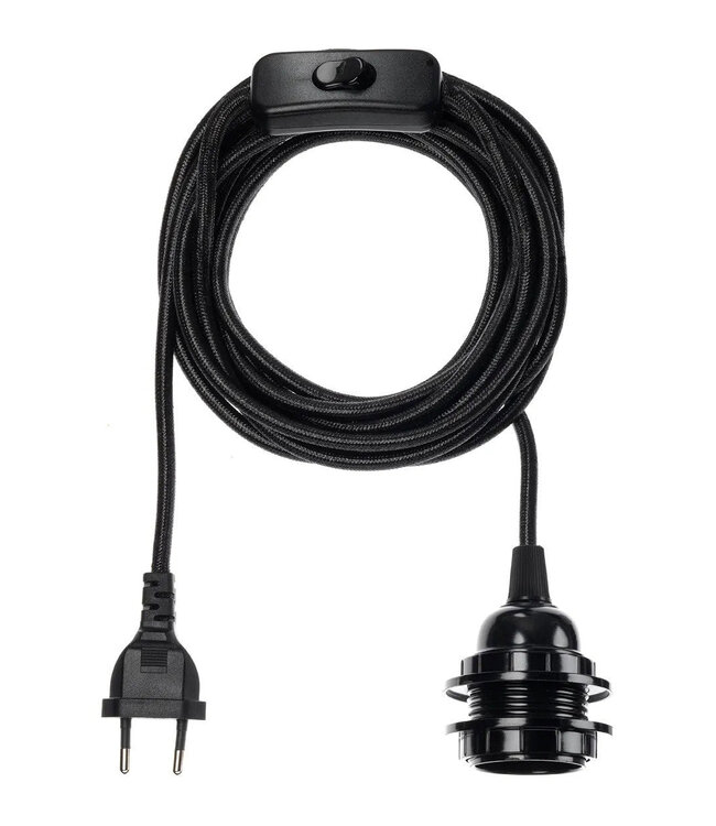 Bazar Bizar Fitting Met Schakelaar 450 Cm - Zwart