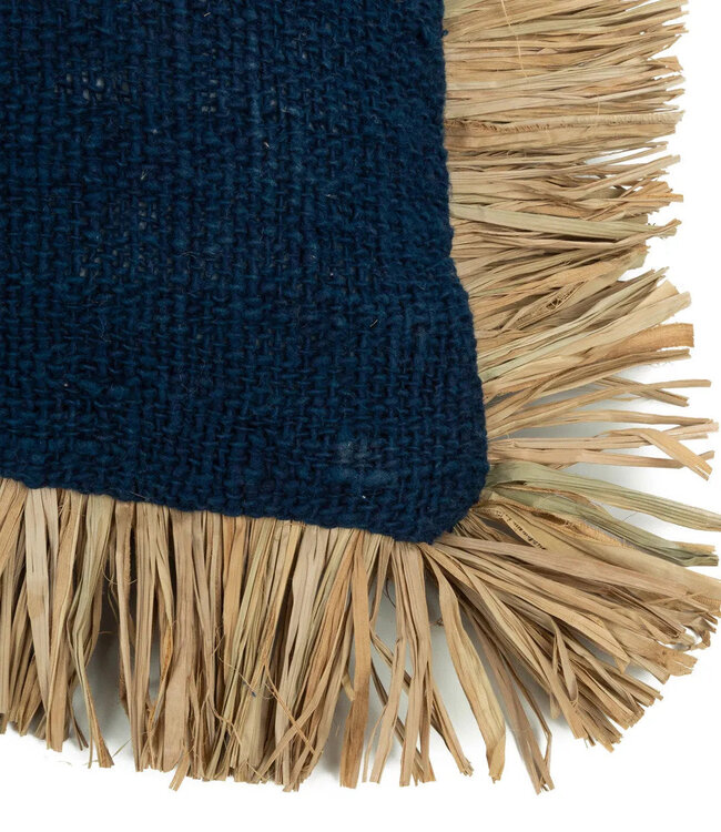 Bazar Bizar De Saint Tropez Kussenhoes - Blauw Naturel - 30x50