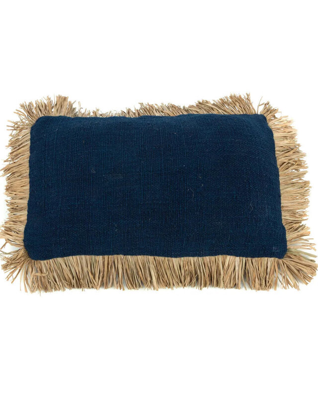 Bazar Bizar De Saint Tropez Kussenhoes - Blauw Naturel - 30x50