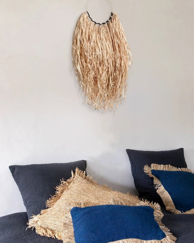 Bazar Bizar De Saint Tropez Kussenhoes - Blauw Naturel - 30x50