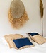 Bazar Bizar De Saint Tropez Kussenhoes - Blauw Naturel - 30x50
