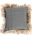 Bazar Bizar De Cotton Bonita Kussenhoes - Zwart Naturel - 60x60