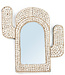Bazar Bizar De Cactus Schelp Spiegel - Wit