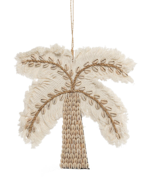 Bazar Bizar De Katoenen Schelp Palmboom - Wit Natuurlijk