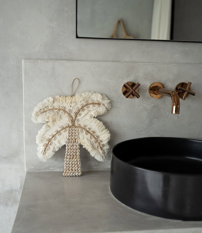 Bazar Bizar De Katoenen Schelp Palmboom - Wit Natuurlijk