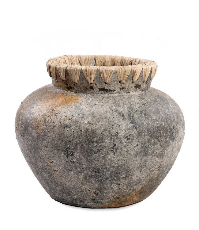 Bazar Bizar De Styly Vaas - Antiek Grijs - M