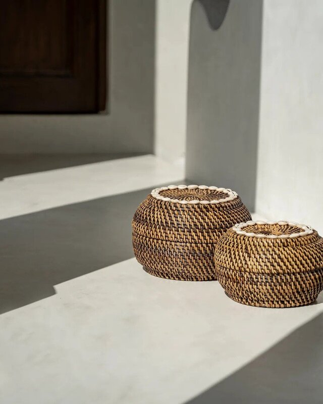 Bazar Bizar De Colonial Peek-a-Boo Mand - Naturel Bruin - M