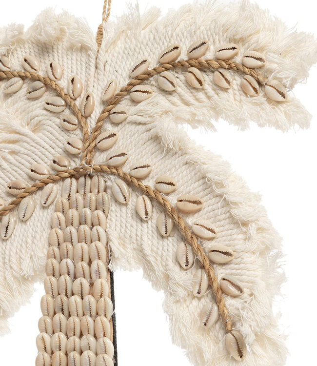 Bazar Bizar De Katoenen Schelp Palmboom - Wit Natuurlijk