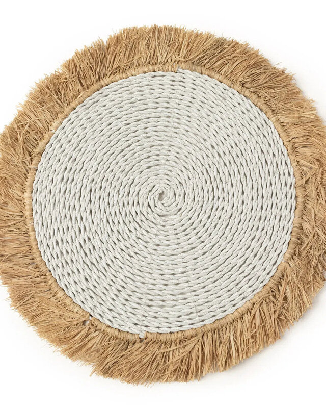 Bazar Bizar De Seagrass Raffia Placemat - Wit Naturel